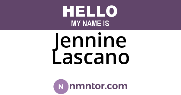 Jennine Lascano
