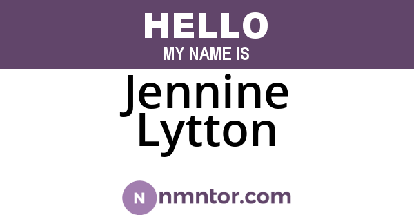 Jennine Lytton