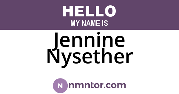 Jennine Nysether