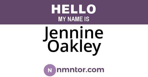 Jennine Oakley