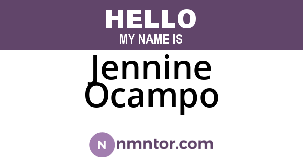 Jennine Ocampo