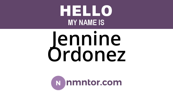 Jennine Ordonez