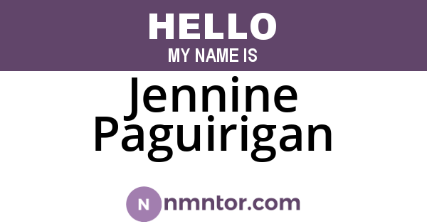 Jennine Paguirigan