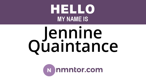 Jennine Quaintance