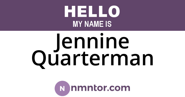 Jennine Quarterman