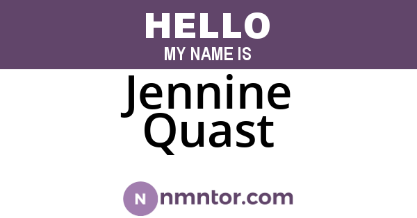 Jennine Quast