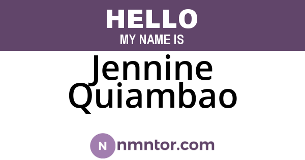 Jennine Quiambao