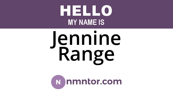Jennine Range