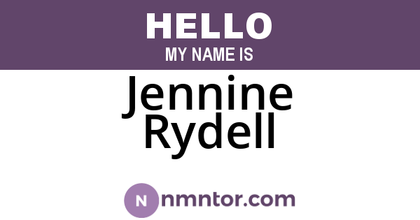 Jennine Rydell