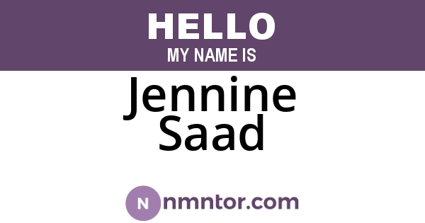 Jennine Saad