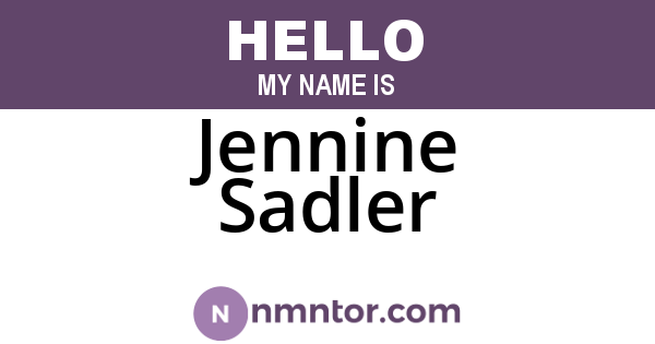 Jennine Sadler