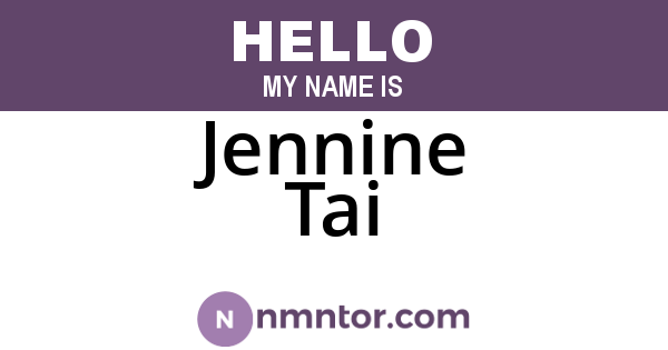 Jennine Tai