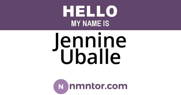 Jennine Uballe