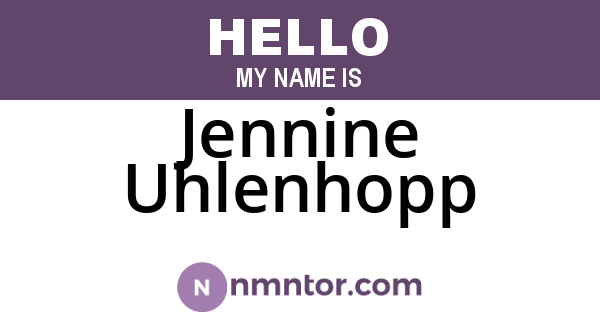 Jennine Uhlenhopp