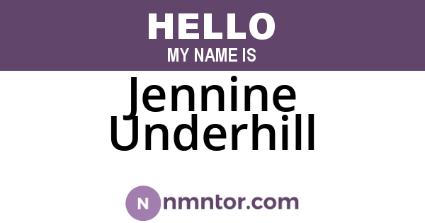Jennine Underhill
