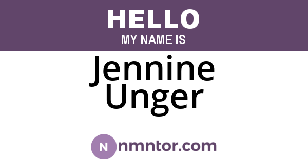 Jennine Unger