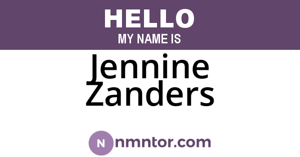 Jennine Zanders