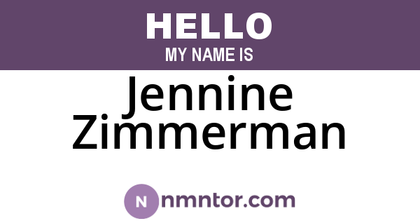 Jennine Zimmerman