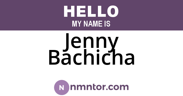 Jenny Bachicha
