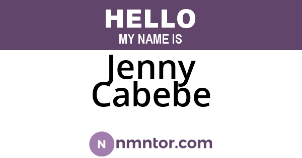 Jenny Cabebe