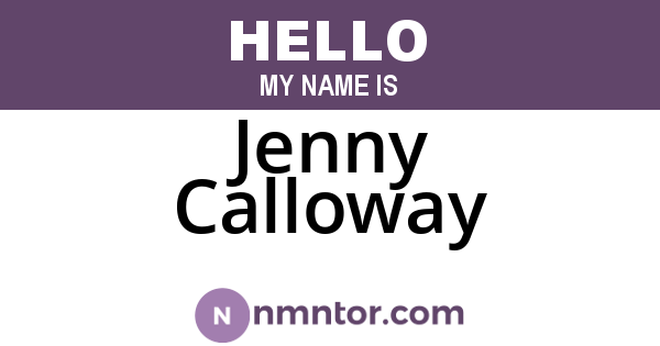 Jenny Calloway