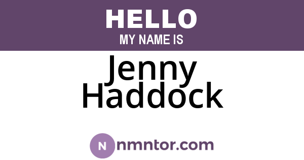 Jenny Haddock