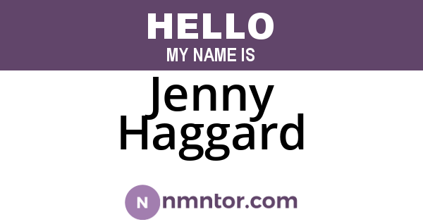 Jenny Haggard