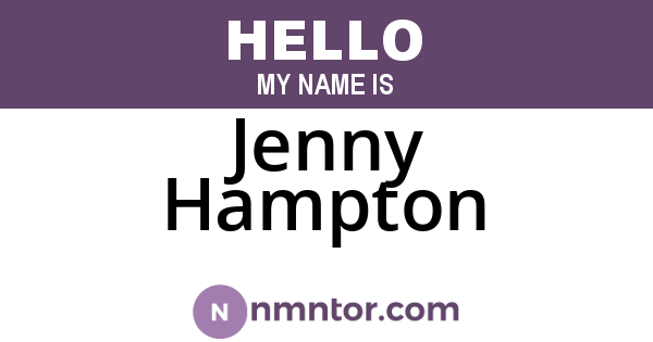 Jenny Hampton