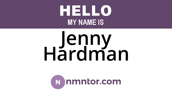 Jenny Hardman