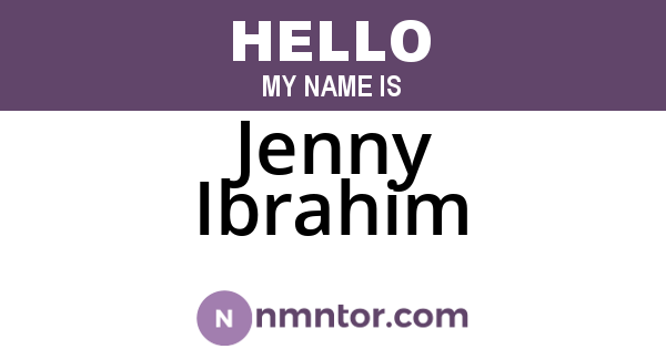 Jenny Ibrahim