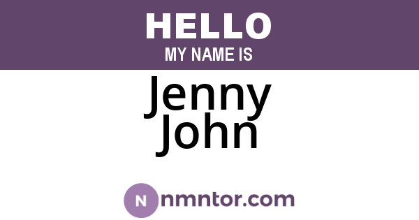Jenny John