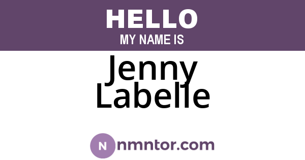 Jenny Labelle
