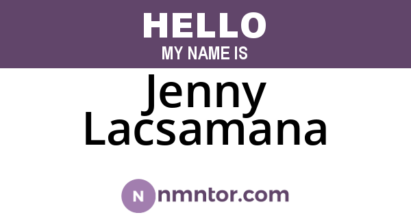 Jenny Lacsamana