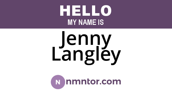 Jenny Langley
