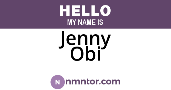 Jenny Obi