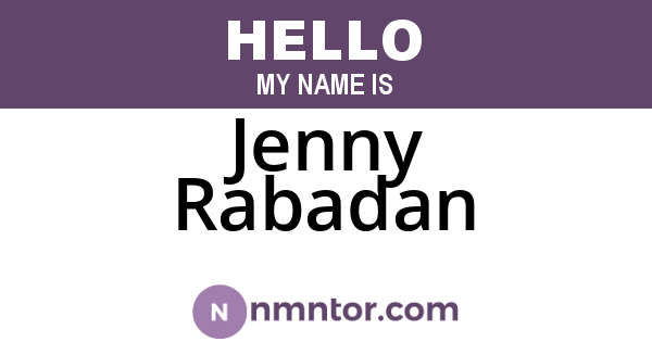 Jenny Rabadan