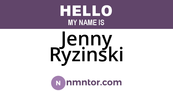 Jenny Ryzinski