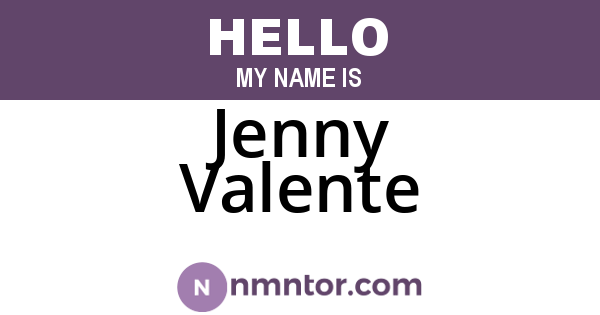 Jenny Valente