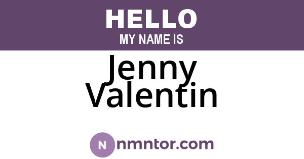 Jenny Valentin