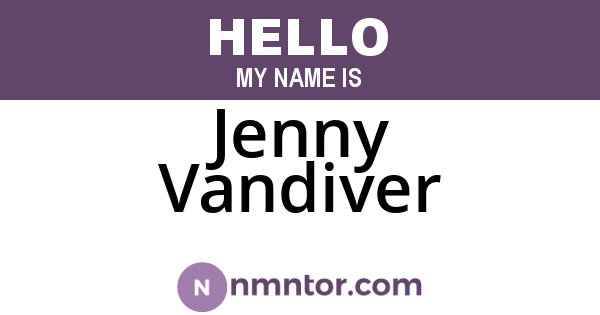 Jenny Vandiver