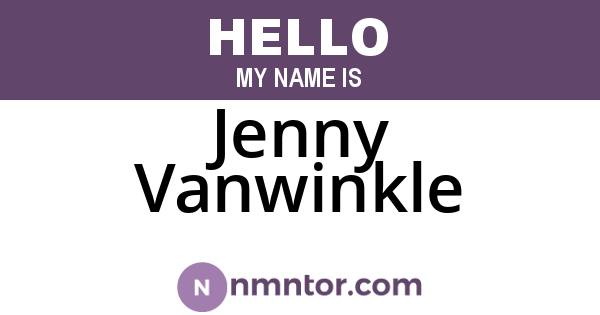 Jenny Vanwinkle