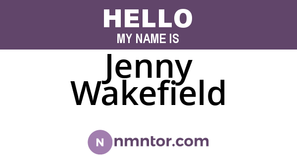 Jenny Wakefield