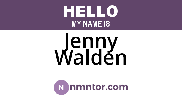 Jenny Walden