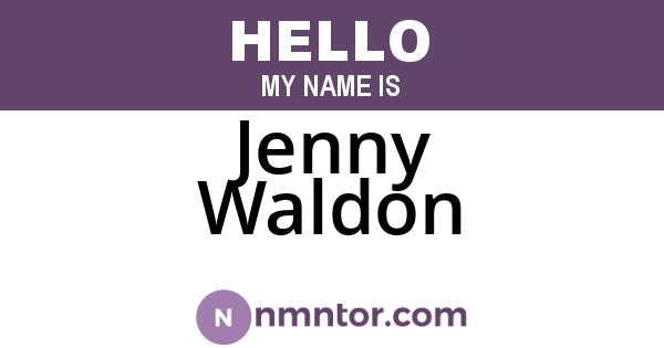 Jenny Waldon
