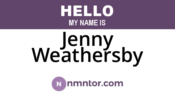 Jenny Weathersby