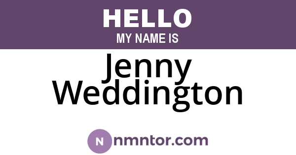 Jenny Weddington
