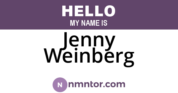 Jenny Weinberg