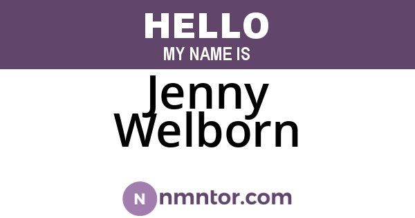 Jenny Welborn