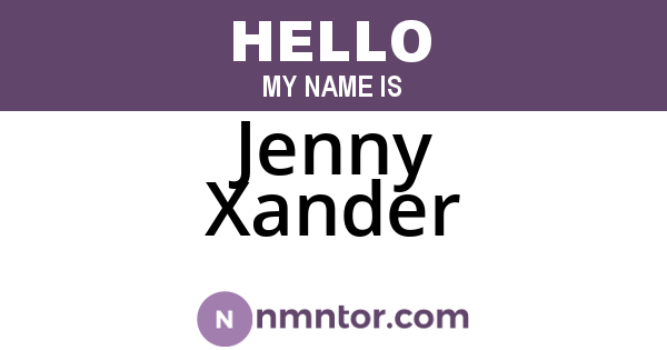 Jenny Xander