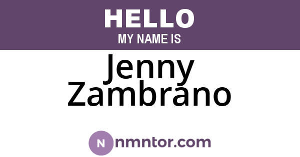 Jenny Zambrano